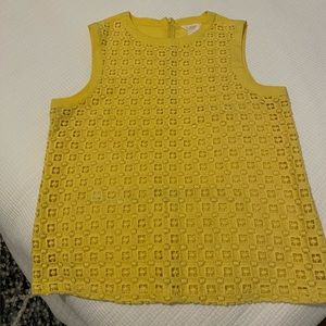 Joe Fresh Sleeveless Eyelet Shell Top